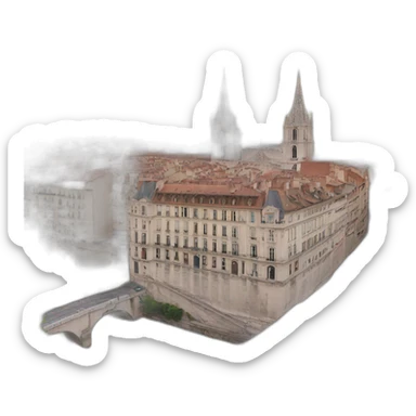 the city of Lyon, France sticker