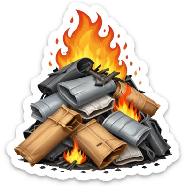 BURN TRASH sticker