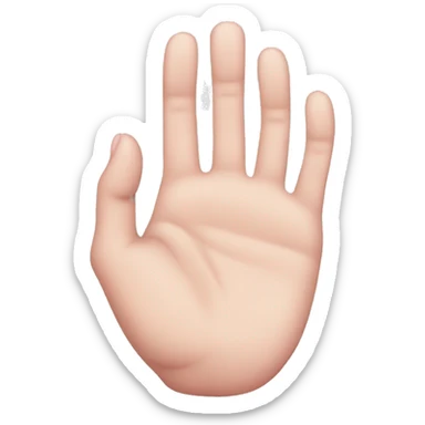 Hand with missing pinky sticker