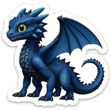Toothless-Trico-Fakémon-hybrid-creature (full body)  sticker