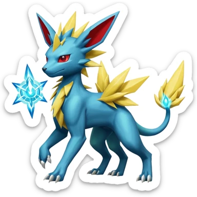 Salamence-Zygarde-Electrike-Jolteon-Manectric-Fakémon-fusion, full body sticker
