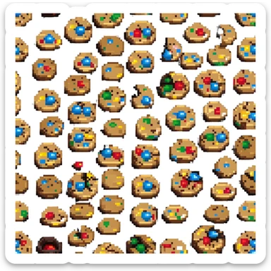 chocolate chip cookie with m&ms  sticker