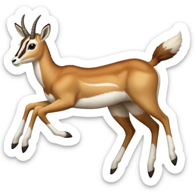 a south african springbok jumping sticker