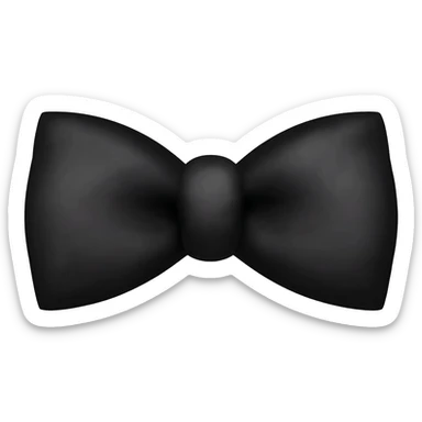 Black bow with bat animal sticker