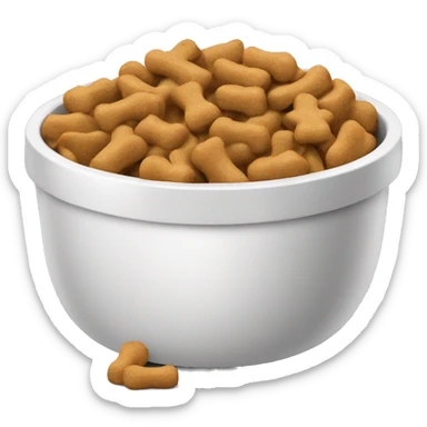 Dog food bowl with treats  sticker