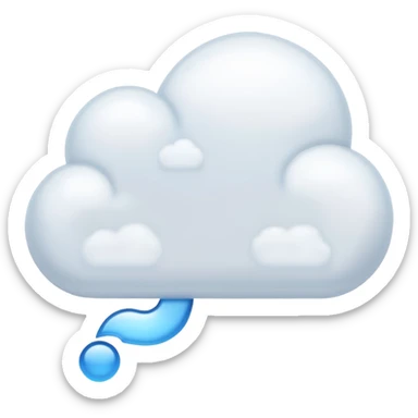 cloud message bubble sticker