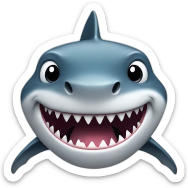 shark with an overbite sticker