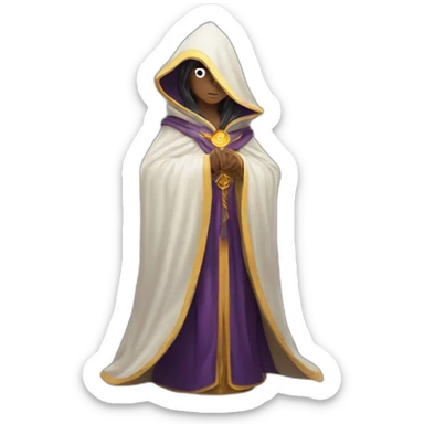 Mystic Oracle with a cloak  sticker