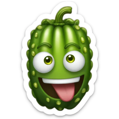 uncanny-smiling-pickle sticker