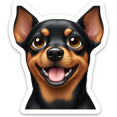 Mini pinscher dog sticker