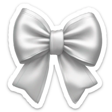 white satin bow sticker