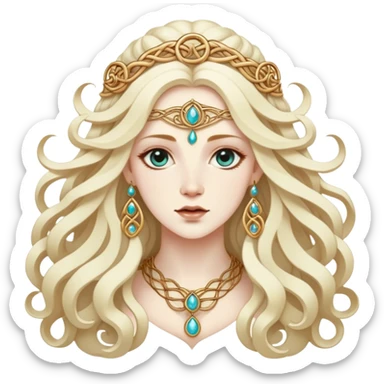 triple spiral goddess freyja sticker