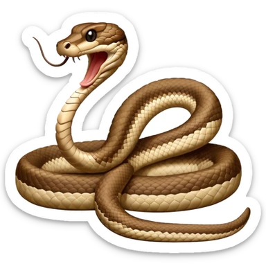 rattle snake with raised tail sticker
