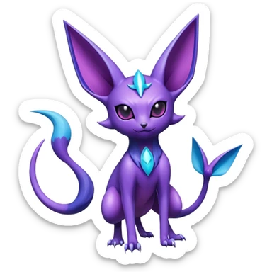 Cool Edgy Shiny Noibat-Espeon-hybrid  full body sticker
