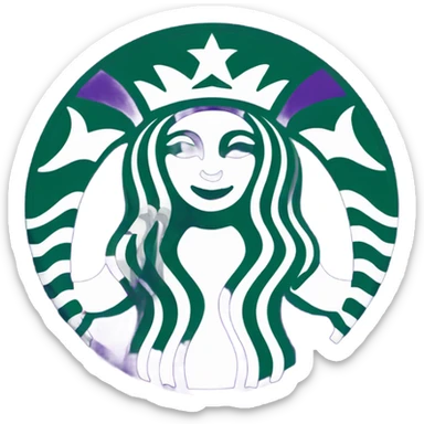 Purple Starbucks sticker