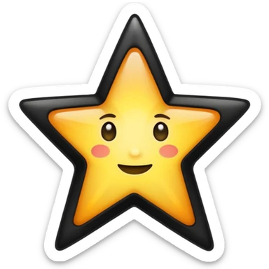 ★☆ - this shows full star and empty star but I want is first half black and second half empty sticker