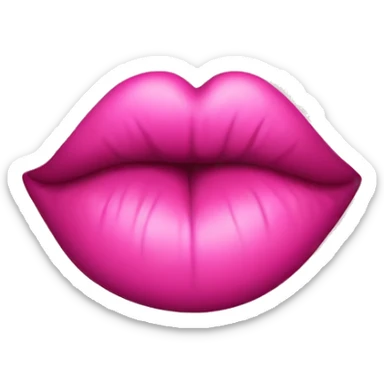 a kiss mark but pink sticker