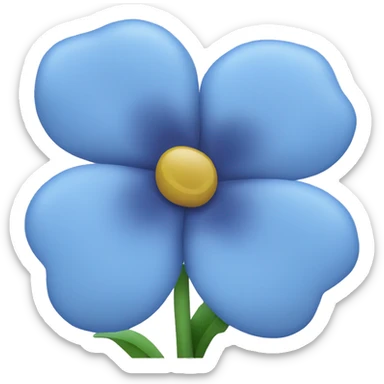 Blue flower sticker