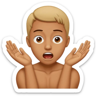 a person doing the choking emote sticker