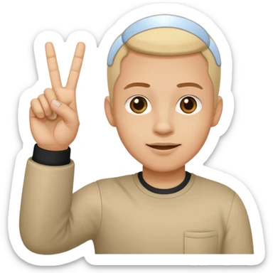 Yvl hand sign only 3 fingers up sticker