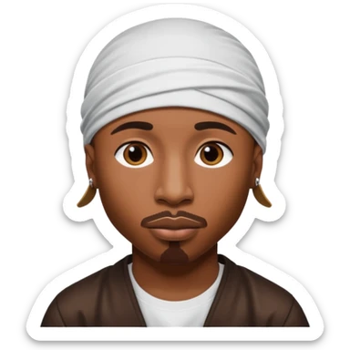 2Pac only face and durage sticker