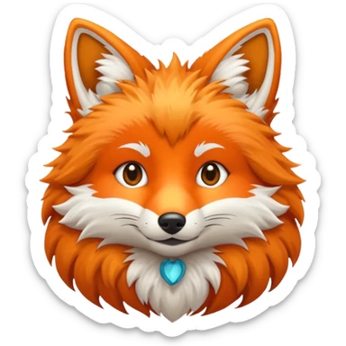 A black panther but it is a orange colored fox sticker