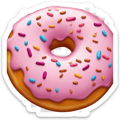 tempting traditional doughnut close-up sticker