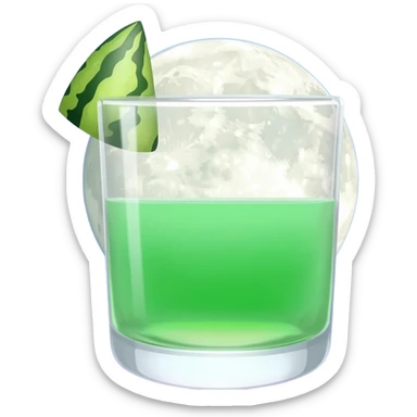 watermelon moonshine with a moon behind sticker
