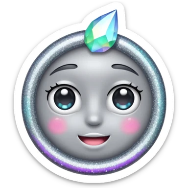 vamp glitter gray sticker