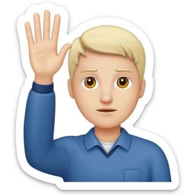  Indifference - lack of interest, concern, or sympathy  - waving hand in a dismissive gesture sticker