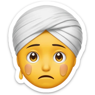 Crying emoji with sikh turban sticker