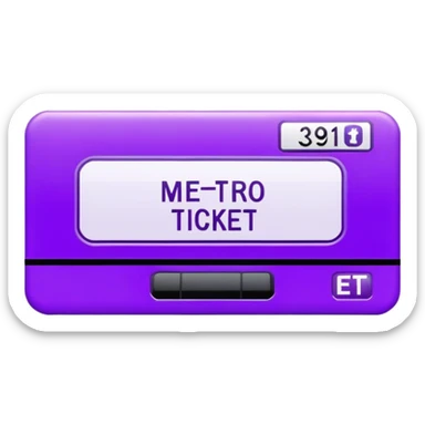 Parisien metro purple ticket  sticker