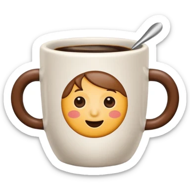 A coffee emoji very small sticker