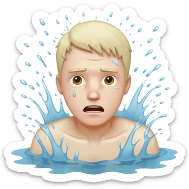 man drowning sticker