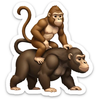 Monkey on a gorilla sticker