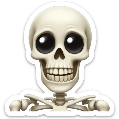 Surprised skeleton  sticker