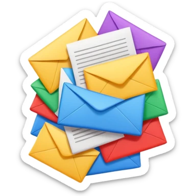 a lot of notification mail to respond sticker