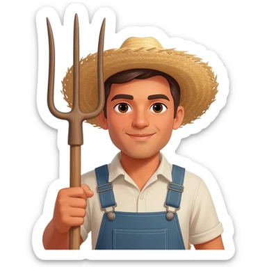mexican male farmer sticker