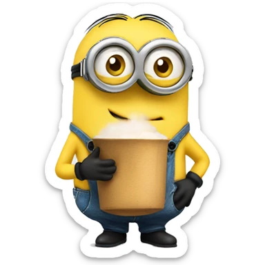 Minion blowing a kiss  sticker