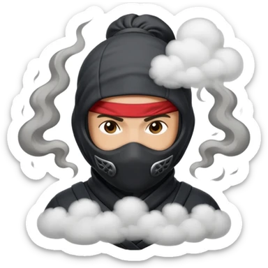Un ninja entre el humo sticker