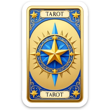 Tarot Card with the star on it  sticker