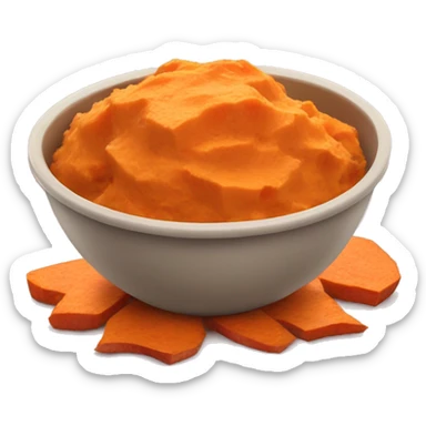 mashed sweet potatoes in a bowl sticker
