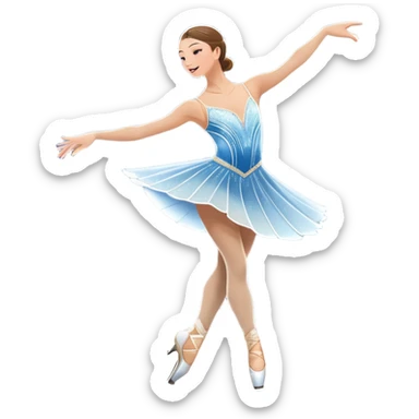 An icon featuring a graceful figure skater in an elegant pose, gliding across the ice at Madison Square Garden. Spotlights shine down, illuminating the sparkling ice and a cheering audience. The background showcases the grand arena's architecture. Transparent background. sticker