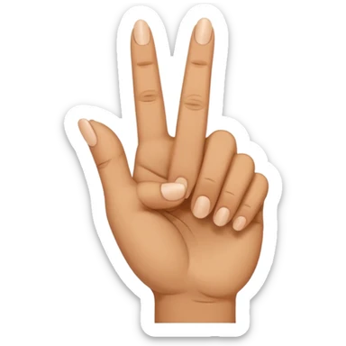 Its a meme in indai that is a hand gesture which middle finger is faced front and all finger is faced upward sticker