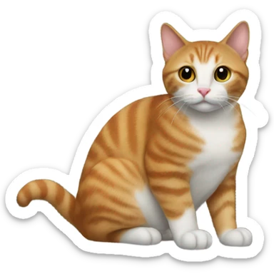 Cat with car sticker