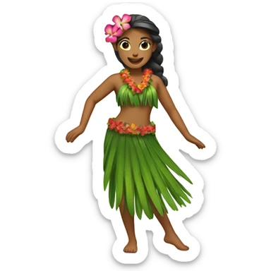 Hawaiian hula dancer  sticker