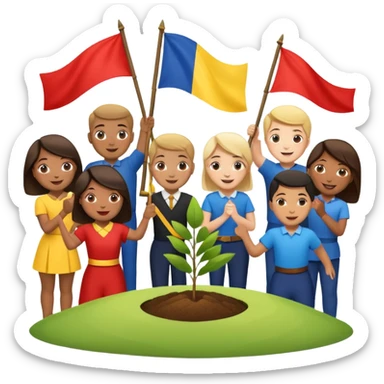 Flag Planting Ceremony sticker