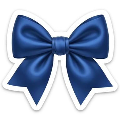 Dark blue bow sticker