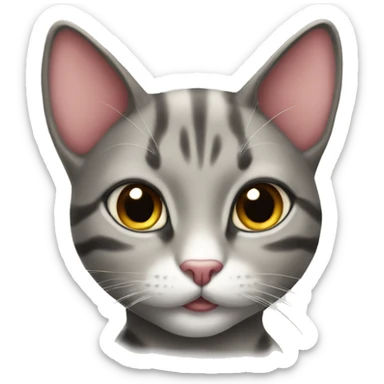 Coquette cat sticker