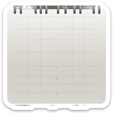 Minimalist calendar icon sticker